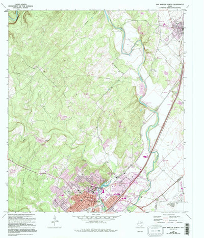 United States Geological Survey San Marcos North, TX (1964, 24000-Scale) digital map