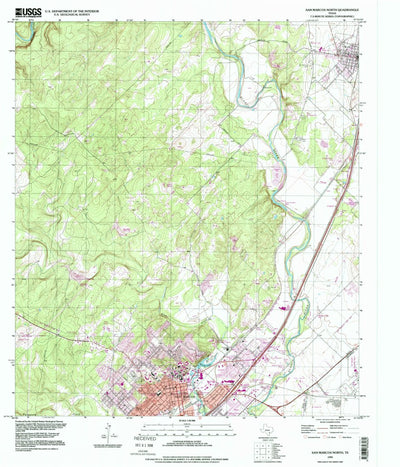 United States Geological Survey San Marcos North, TX (1995, 24000-Scale) digital map