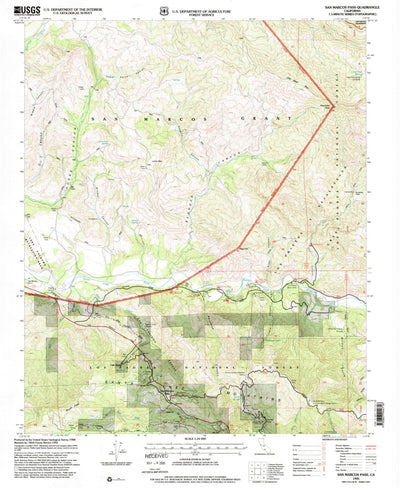 United States Geological Survey San Marcos Pass, CA (1995, 24000-Scale) digital map