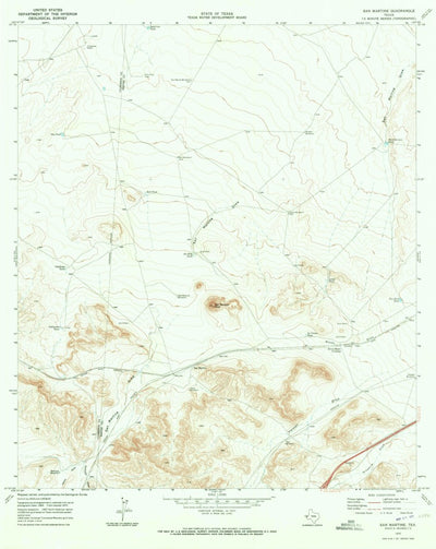 United States Geological Survey San Martine, TX (1970, 24000-Scale) digital map