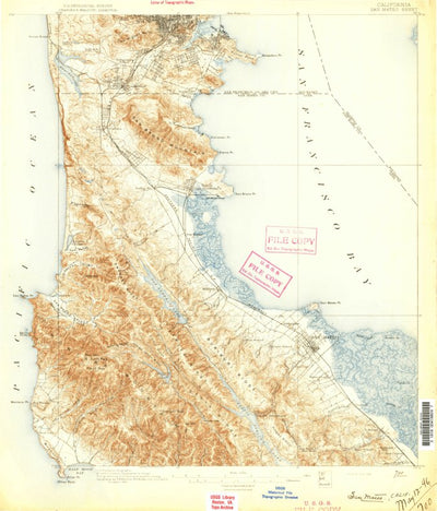 United States Geological Survey San Mateo, CA (1896, 62500-Scale) digital map