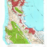 United States Geological Survey San Mateo, CA (1939, 62500-Scale) digital map