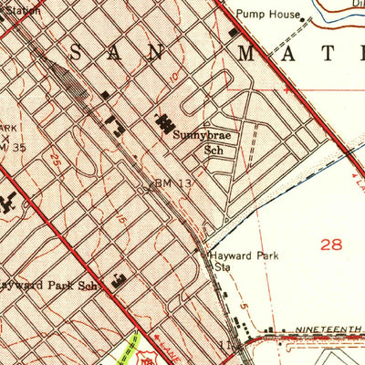 United States Geological Survey San Mateo, CA (1947, 24000-Scale) digital map