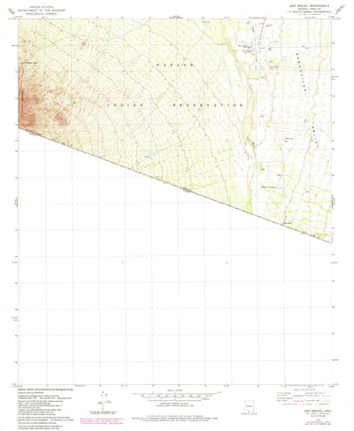 United States Geological Survey San Miguel, AZ (1979, 24000-Scale) digital map