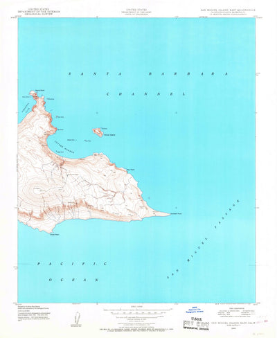 United States Geological Survey San Miguel Island East, CA (1943, 24000-Scale) digital map