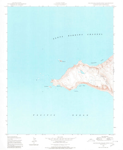 United States Geological Survey San Miguel Island West, CA (1943, 24000-Scale) digital map