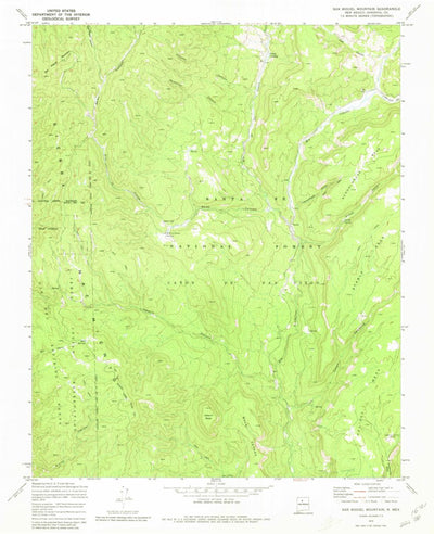 United States Geological Survey San Miguel Mountain, NM (1970, 24000-Scale) digital map