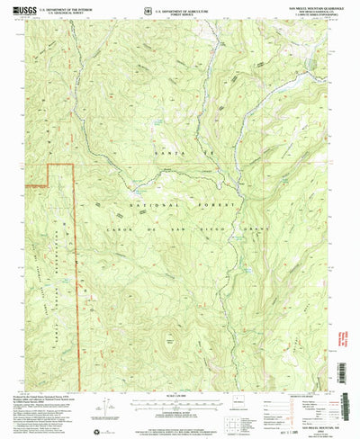 United States Geological Survey San Miguel Mountain, NM (2002, 24000-Scale) digital map