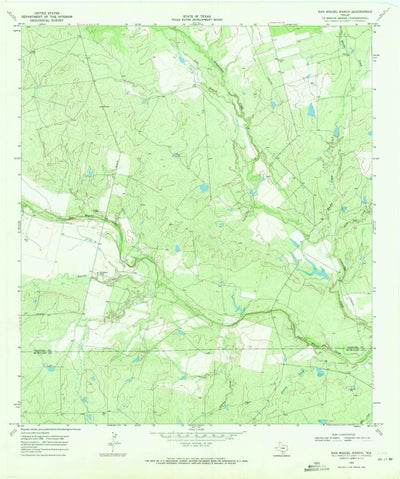 United States Geological Survey San Miguel Ranch, TX (1969, 24000-Scale) digital map