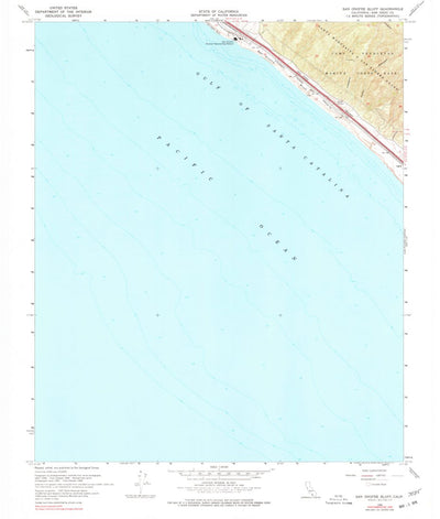 United States Geological Survey San Onofre Bluff, CA (1968, 24000-Scale) digital map