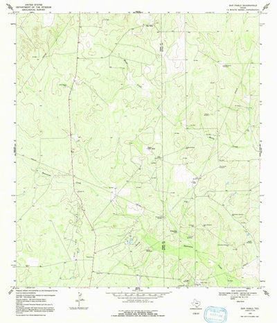 United States Geological Survey San Pablo, TX (1968, 24000-Scale) digital map