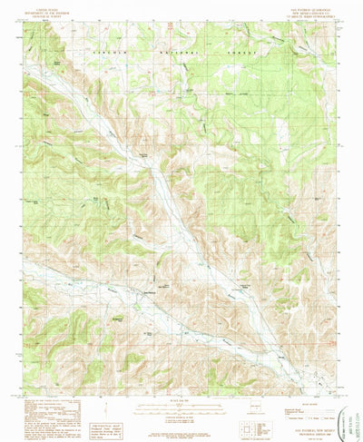 United States Geological Survey San Patricio, NM (1989, 24000-Scale) digital map
