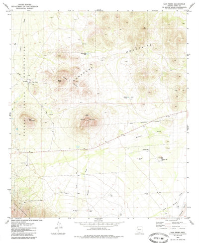 United States Geological Survey San Pedro, AZ (1979, 24000-Scale) digital map