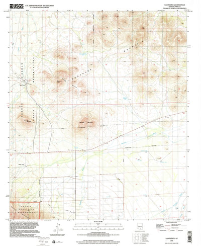 United States Geological Survey San Pedro, AZ (1996, 24000-Scale) digital map