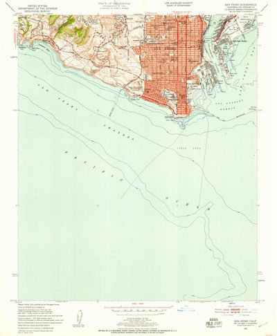 United States Geological Survey San Pedro, CA (1951, 24000-Scale) digital map