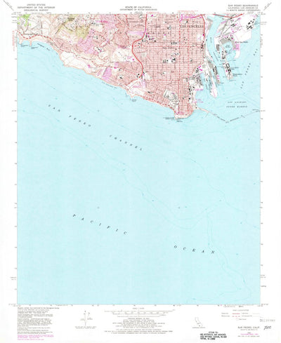 United States Geological Survey San Pedro, CA (1964, 24000-Scale) digital map
