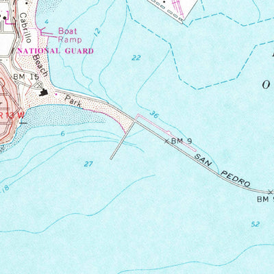 United States Geological Survey San Pedro, CA (1964, 24000-Scale) digital map