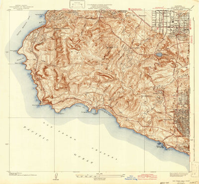 United States Geological Survey San Pedro Hills, CA (1942, 24000-Scale) digital map