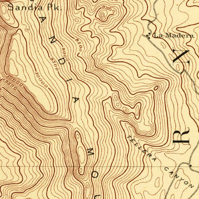 United States Geological Survey San Pedro, NM (1892, 125000-Scale) digital map