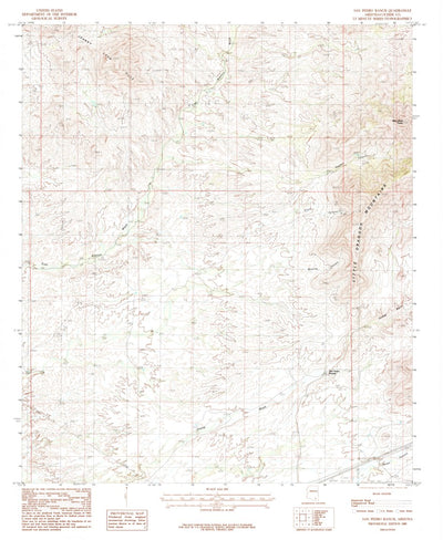 United States Geological Survey San Pedro Ranch, AZ (1985, 24000-Scale) digital map