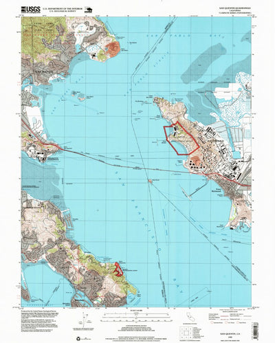 United States Geological Survey San Quentin, CA (1995, 24000-Scale) digital map