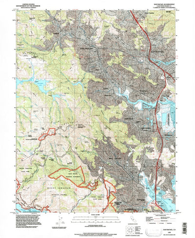 United States Geological Survey San Rafael, CA (1993, 24000-Scale) digital map