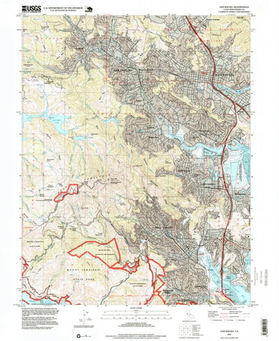 United States Geological Survey San Rafael, CA (1995, 24000-Scale) digital map