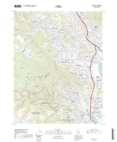 United States Geological Survey San Rafael, CA (2021, 24000-Scale) digital map