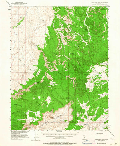United States Geological Survey San Rafael Knob, UT (1952, 62500-Scale) digital map