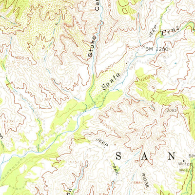 United States Geological Survey San Rafael Mountain, CA (1959, 62500-Scale) digital map