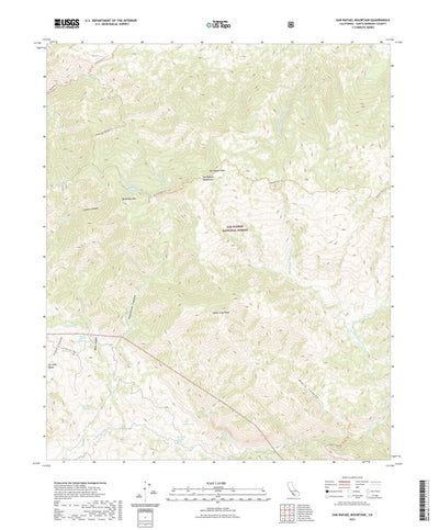 United States Geological Survey San Rafael Mountain, CA (2021, 24000-Scale) digital map