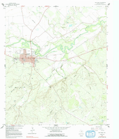 United States Geological Survey San Saba, TX (1959, 24000-Scale) digital map