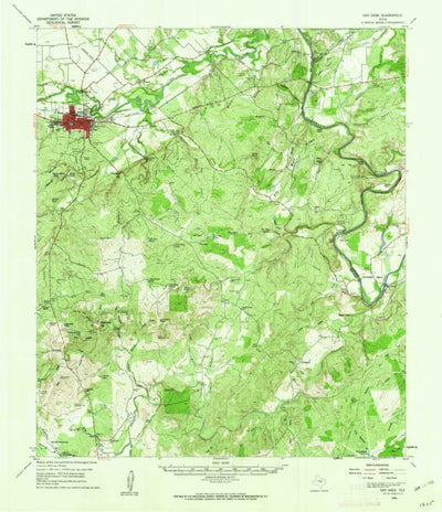 United States Geological Survey San Saba, TX (1959, 62500-Scale) digital map