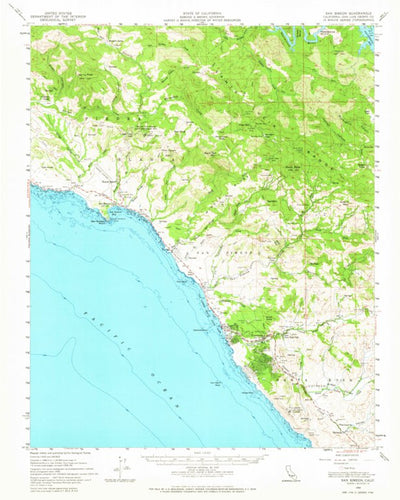 United States Geological Survey San Simeon, CA (1959, 62500-Scale) digital map