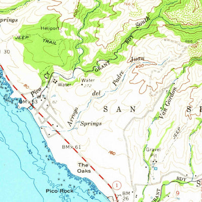United States Geological Survey San Simeon, CA (1959, 62500-Scale) digital map