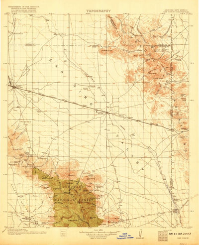 United States Geological Survey San Simon, AZ-NM (1917, 125000-Scale) digital map