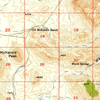 United States Geological Survey San Simon, AZ-NM (1951, 62500-Scale) digital map