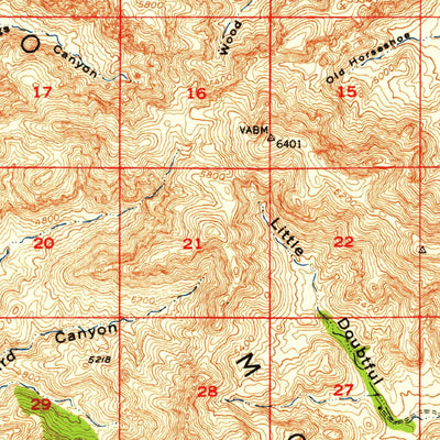 United States Geological Survey San Simon, AZ-NM (1951, 62500-Scale) digital map