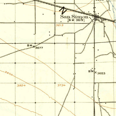 United States Geological Survey San Simon, AZ-NM (1962, 62500-Scale) digital map