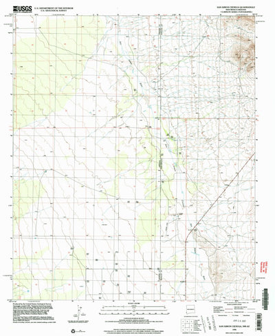 United States Geological Survey San Simon Cienega, NM-AZ (1996, 24000-Scale) digital map