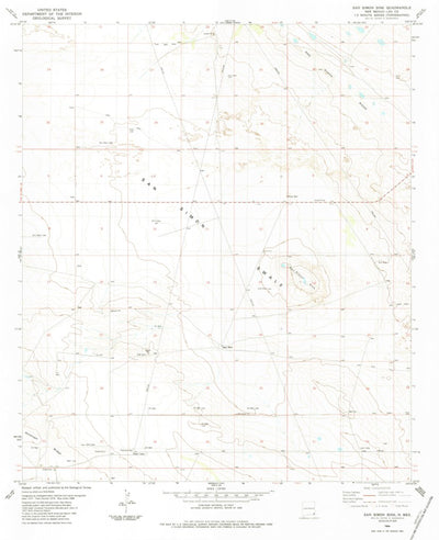 United States Geological Survey San Simon Sink, NM (1984, 24000-Scale) digital map