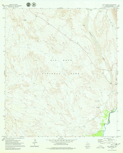 United States Geological Survey San Vicente, TX (1971, 24000-Scale) digital map