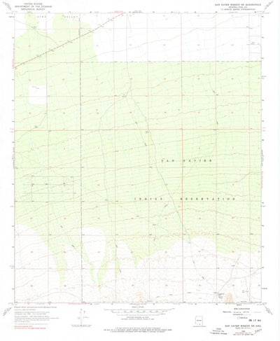 United States Geological Survey San Xavier Mission SW, AZ (1968, 24000-Scale) digital map