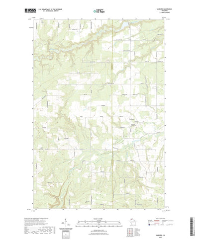 United States Geological Survey Sanborn, WI (2022, 24000-Scale) digital map