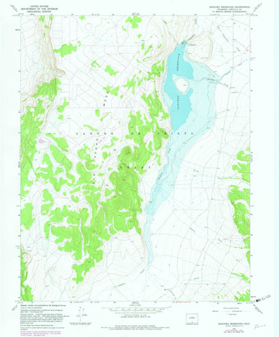 United States Geological Survey Sanchez Reservoir, CO (1967, 24000-Scale) digital map