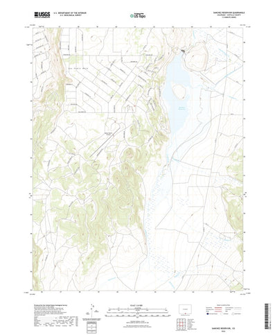 United States Geological Survey Sanchez Reservoir, CO (2022, 24000-Scale) digital map