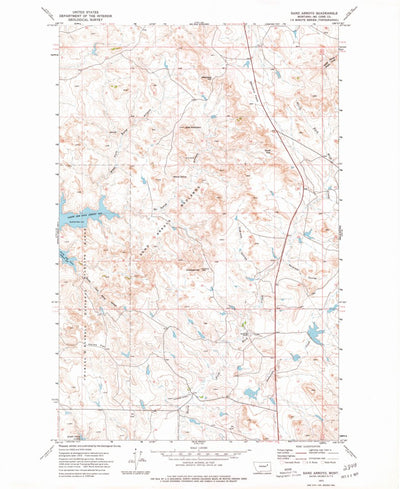 United States Geological Survey Sand Arroyo, MT (1973, 24000-Scale) digital map