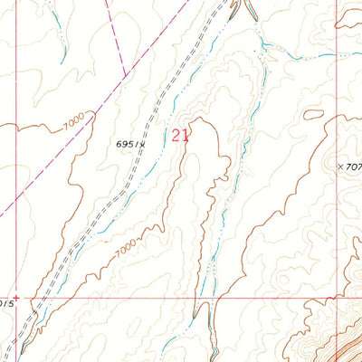 United States Geological Survey Sand Butte Rim NW, WY (1968, 24000-Scale) digital map