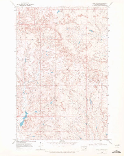 United States Geological Survey Sand Buttes, MT (1968, 24000-Scale) digital map