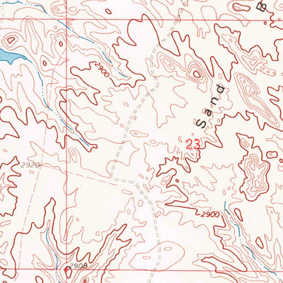 United States Geological Survey Sand Buttes, MT (1968, 24000-Scale) digital map